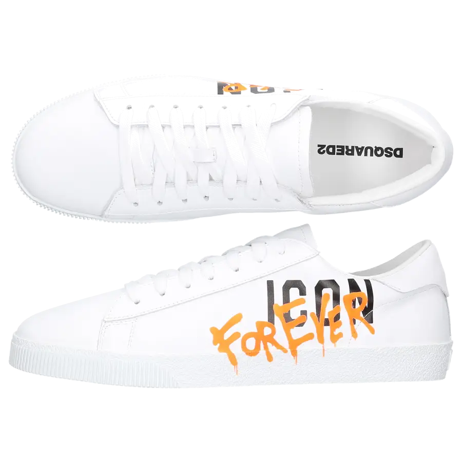 Dsquared2 - Sneaker low ICON CASSETTA Kalbsleder - weiß