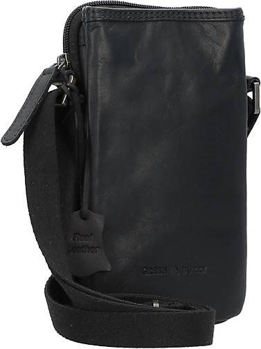 Greenburry Pure Black Handytasche Leder 11 cm