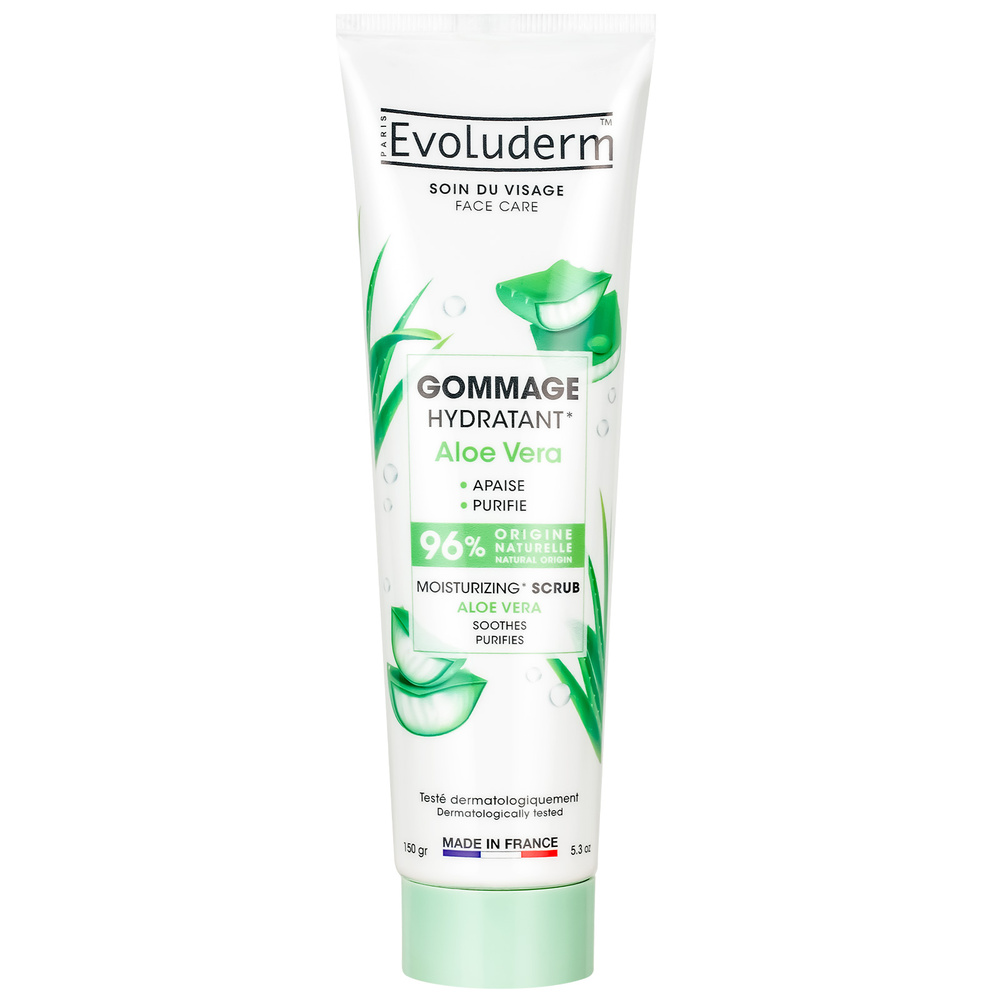 evoluderm Gommage Visage Gommage Hydratant Aloe Vera - 150 gr
