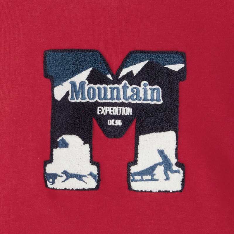 Sweat-shirt Mountain Expedition rouge garçon