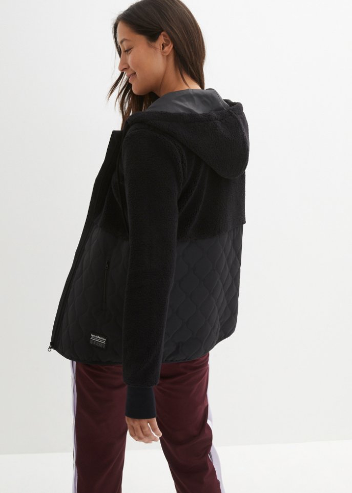 Teddy-Fleece Jacke mit Steppung