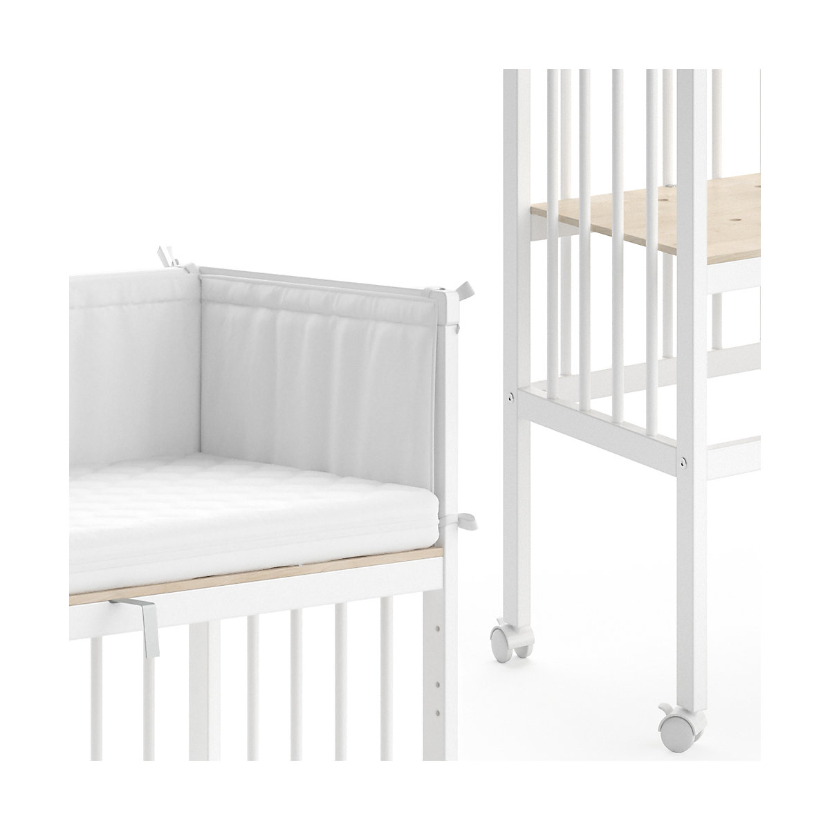 Beistellbett Sophie 93x46x75 Weiß