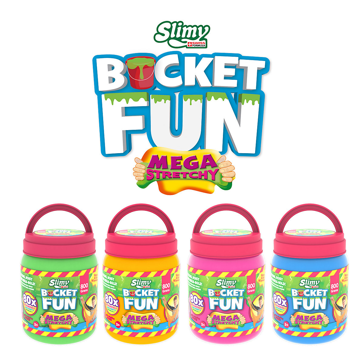 SLIMY® Bucket Fun 800g - Original Slimy Mega Slime Spielmasse im extragroßen Eimer