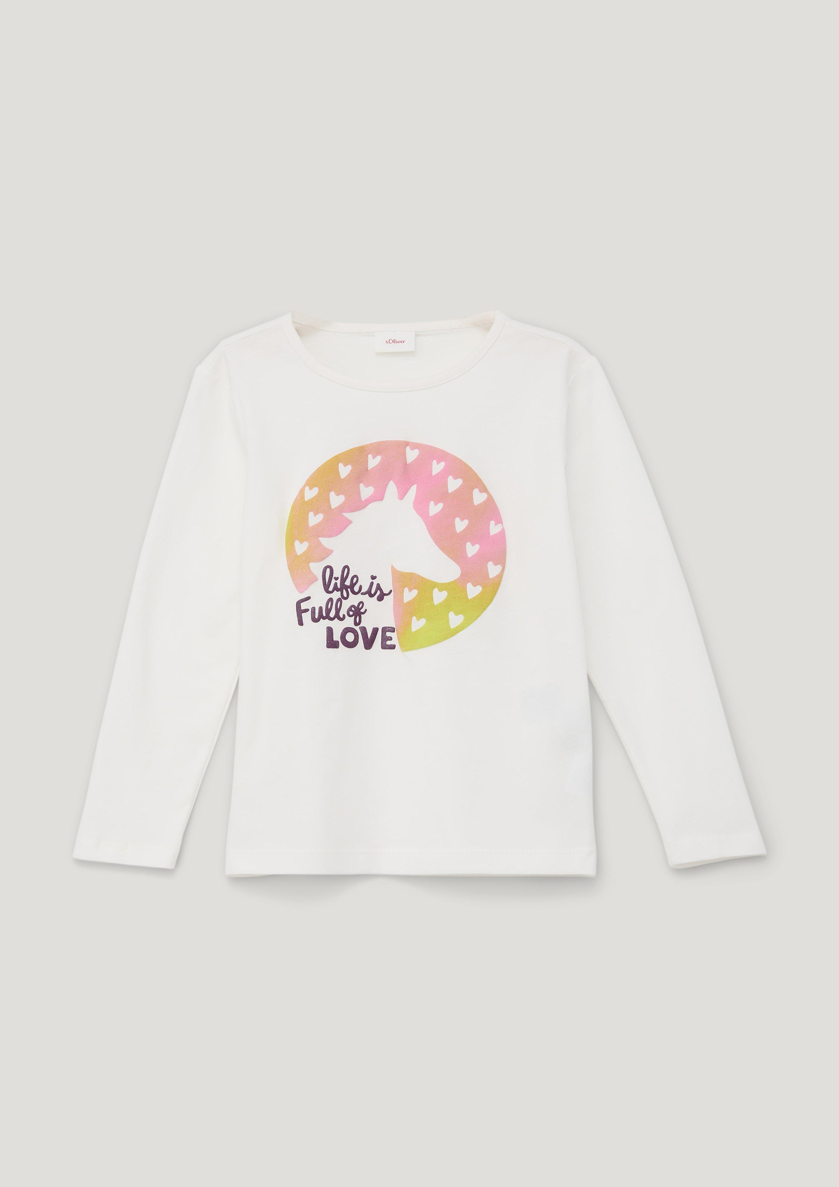 Longsleeve mit glitzerndem Frontprint  2133800-0210