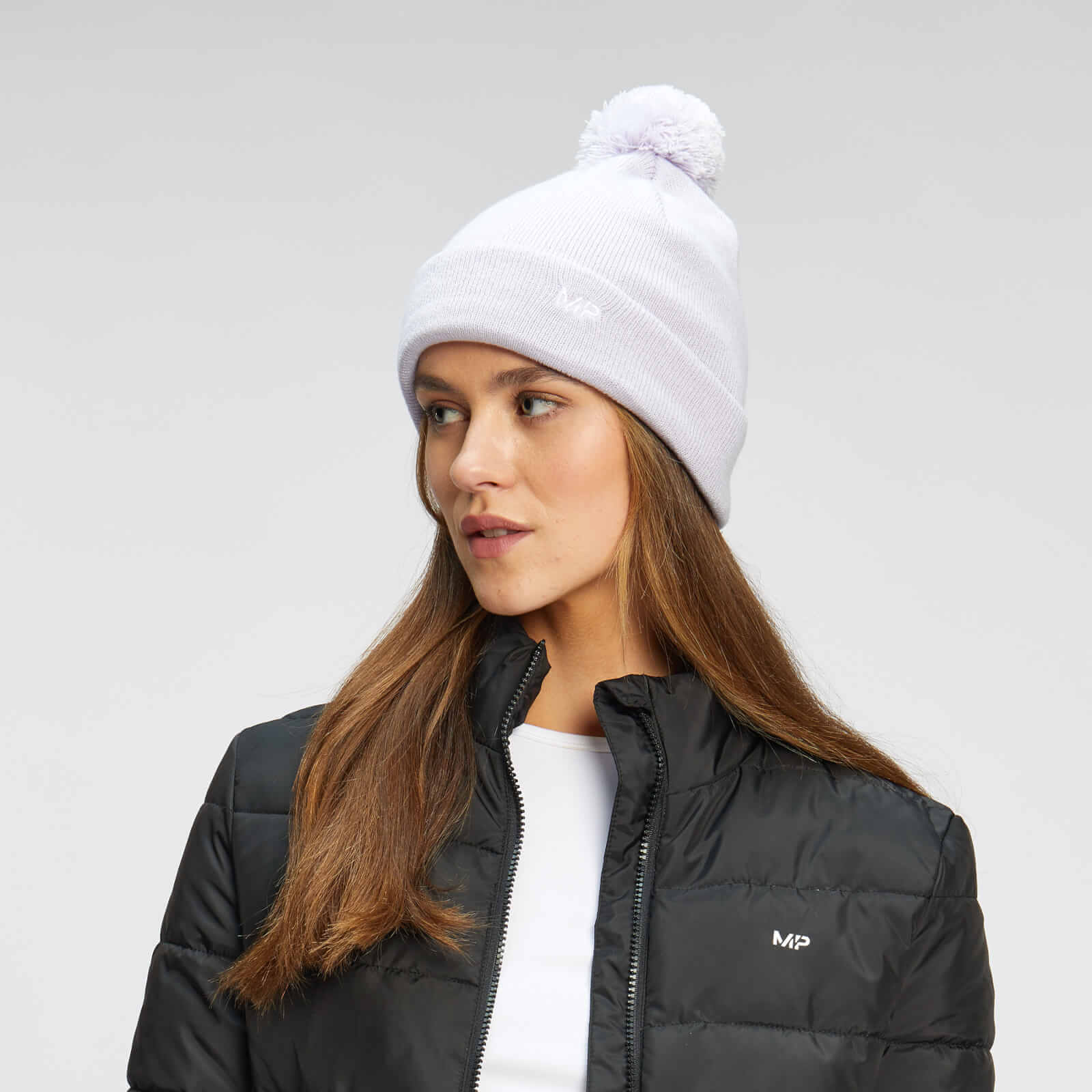 MP Bobble Hat - Lilac/White