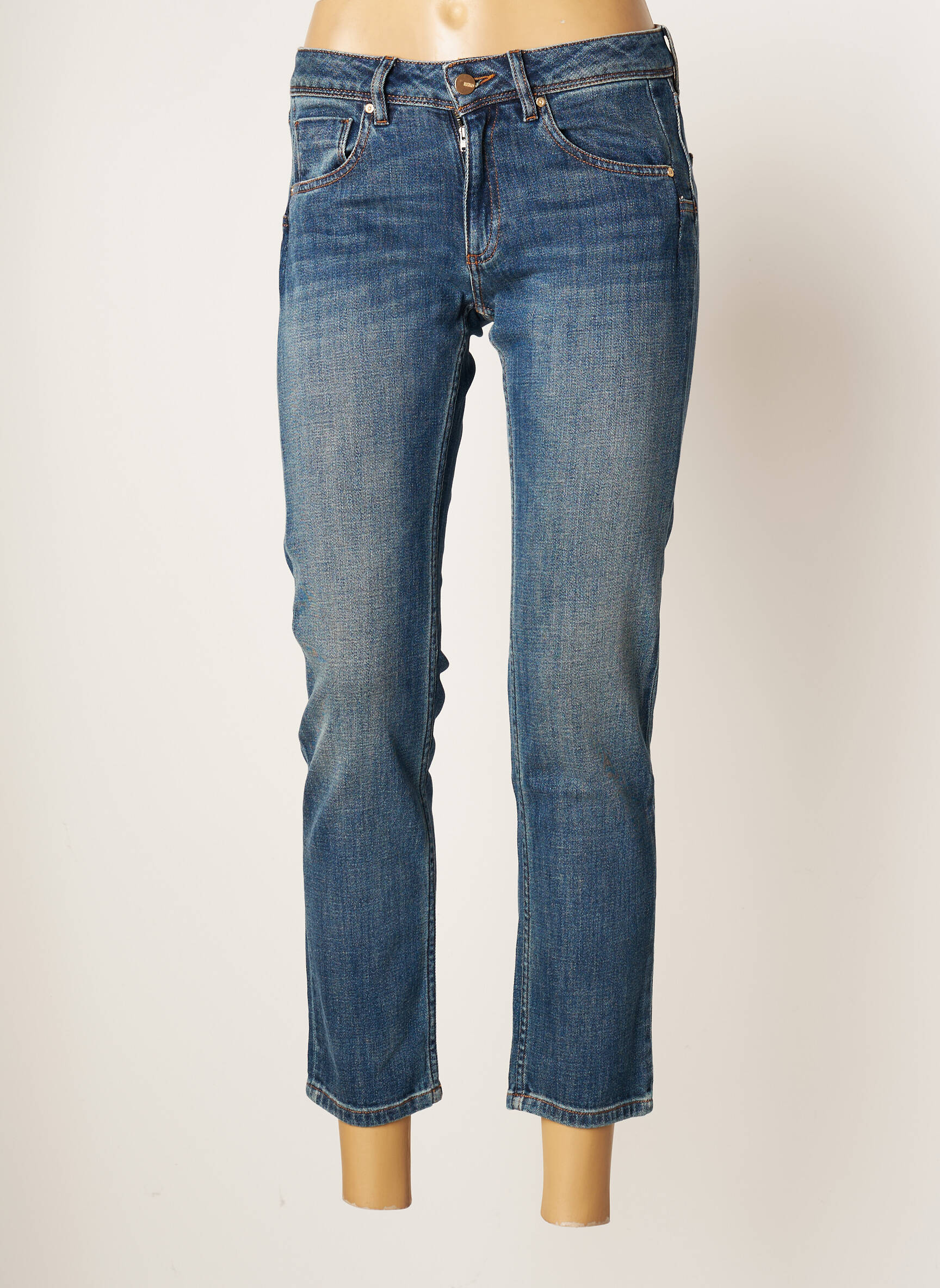 Reiko Jeans Bootcut Femme couleur bleu