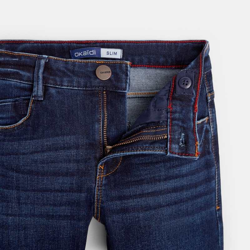 Jean slim denim chaud dark blue bleu garçon