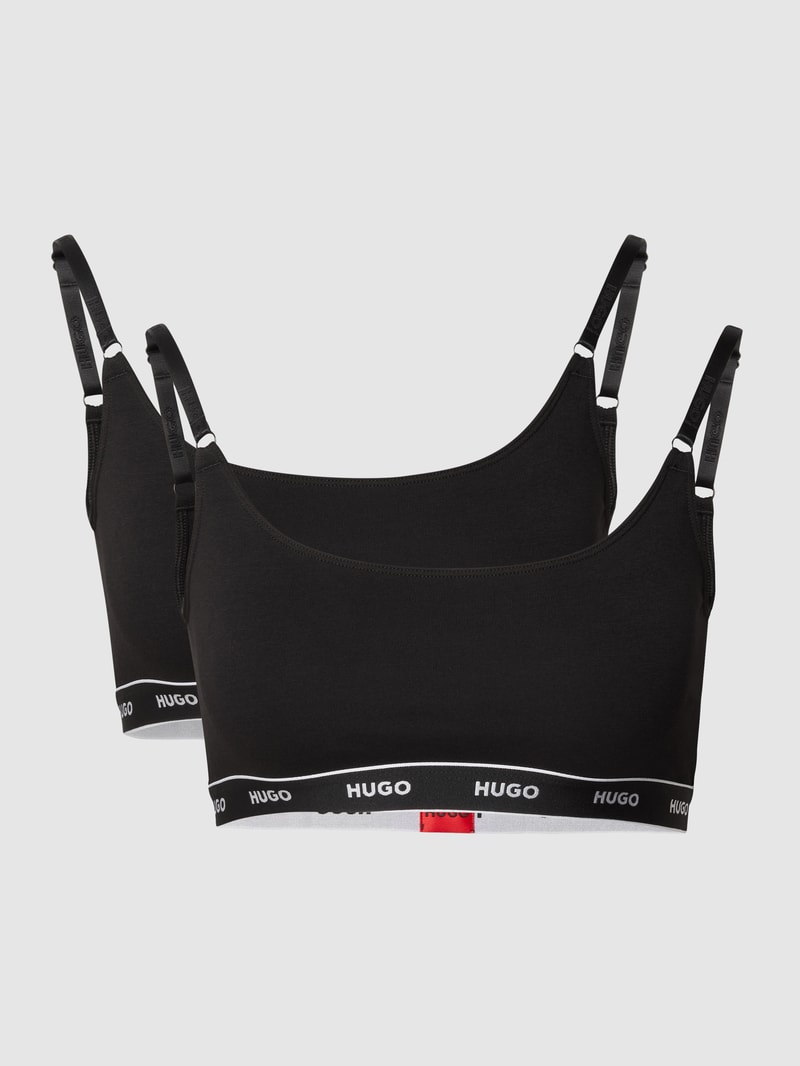 Soft-BH mit Logo-Bund im 2er-Pack in schwarz