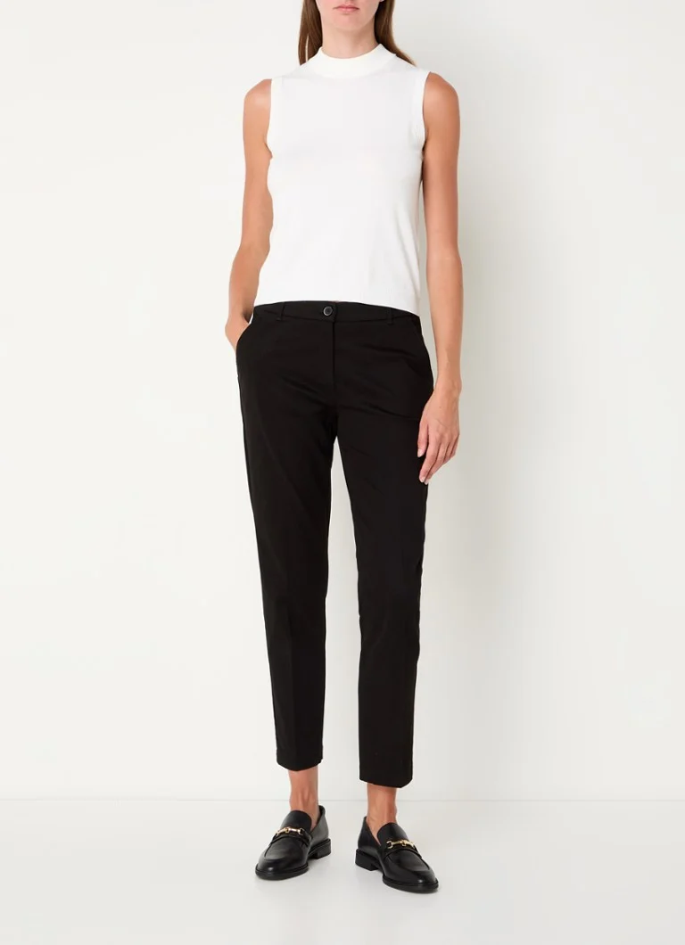 Pantaloni chino a vita alta BRAX Brown, vestibilità regolare, in misto lyocell.
