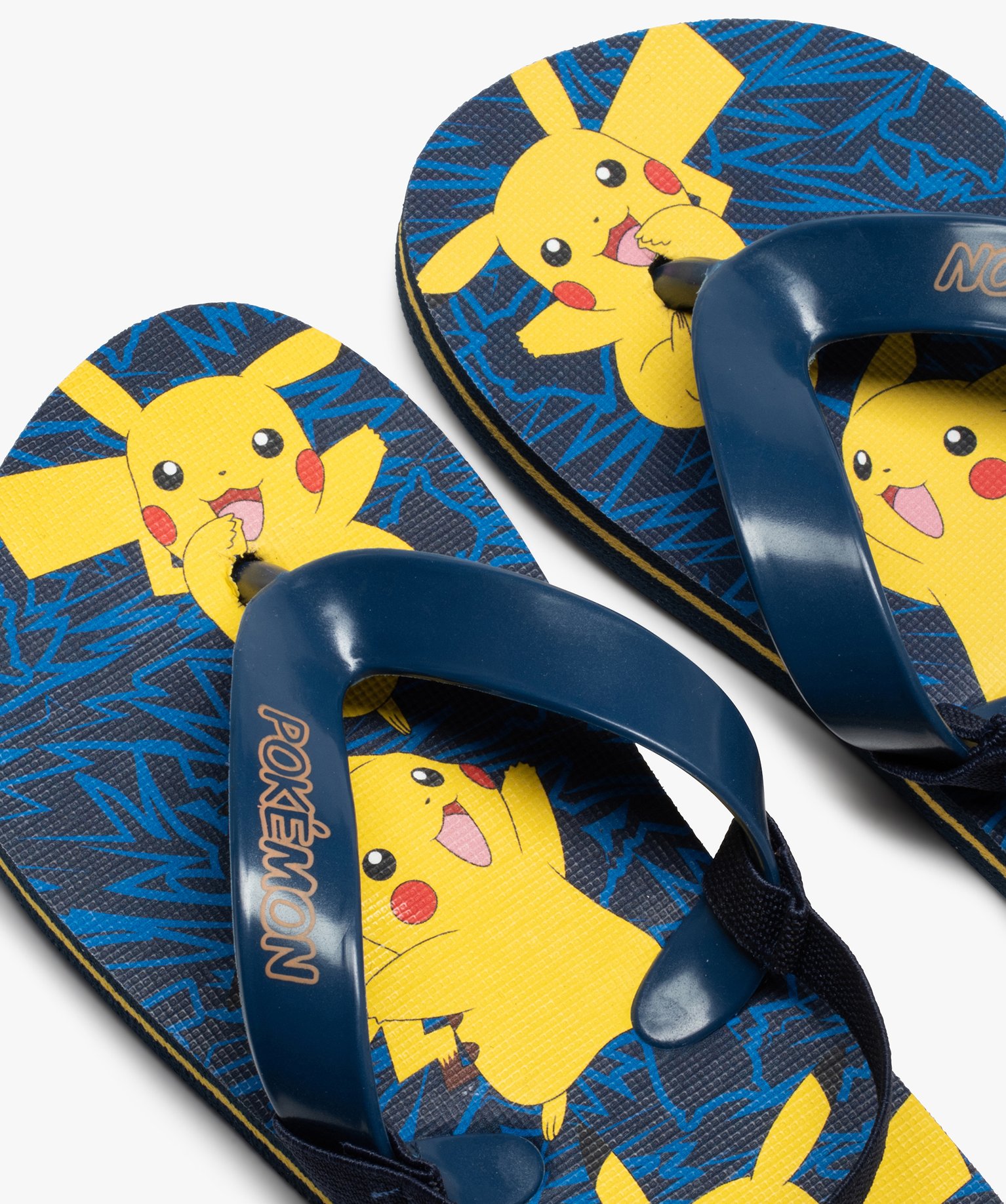 Tongs enfant Pikachu avec bride élastiquée - Pokémon marine | GEMO