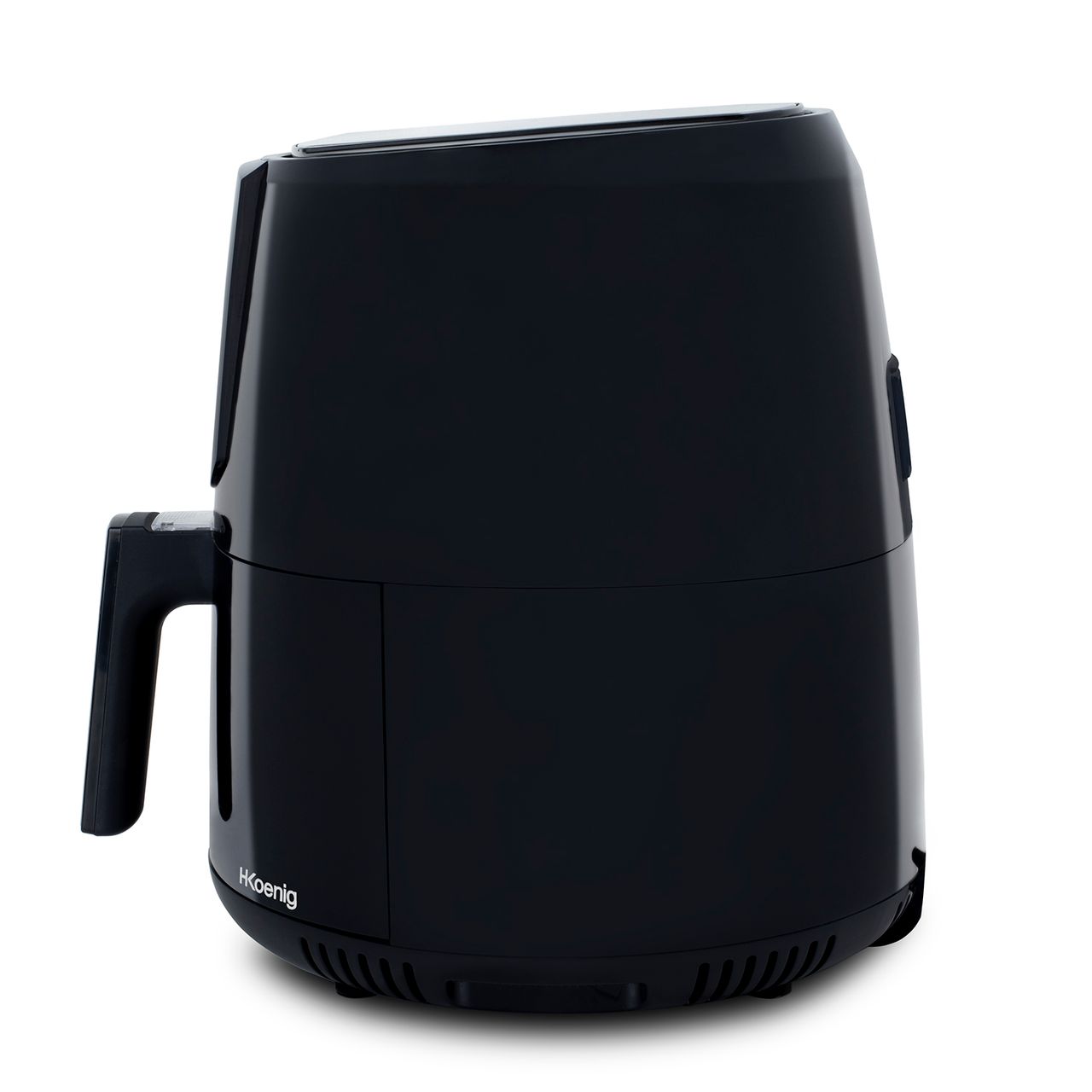 H.Koenig Elektrische Fritteuse FRY800, 1400 W, 4 L, bis zu 200°C, Kunststoff, Schwarz