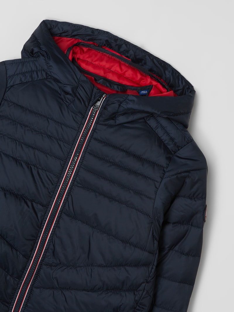 Steppjacke mit Kapuze Modell 'Ehero' in marineblau
