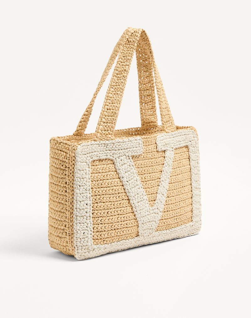 Valentino Garavani Viva Superstar Bolsa média de ráfia
