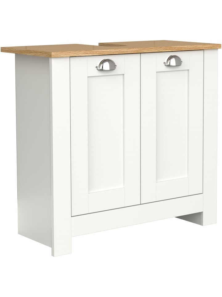 VCM  Holz Badmöbel Badunterschrank Schrank Balusa M in Weiß günstig kaufen onesize
