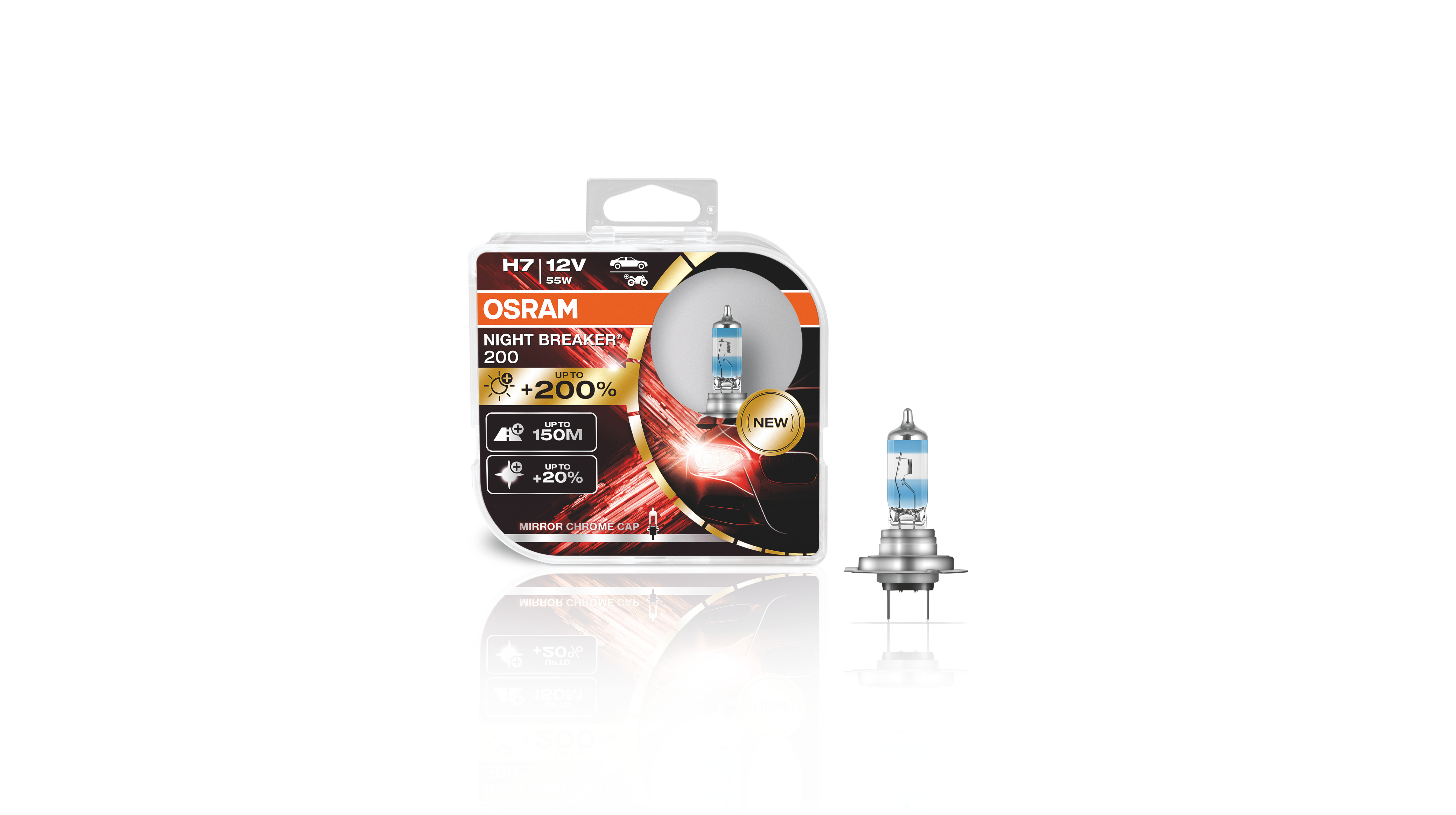 OSRAM Night Breaker® 200 H7 12 V 55-W-Glühlampen, 2 Stück - ATU