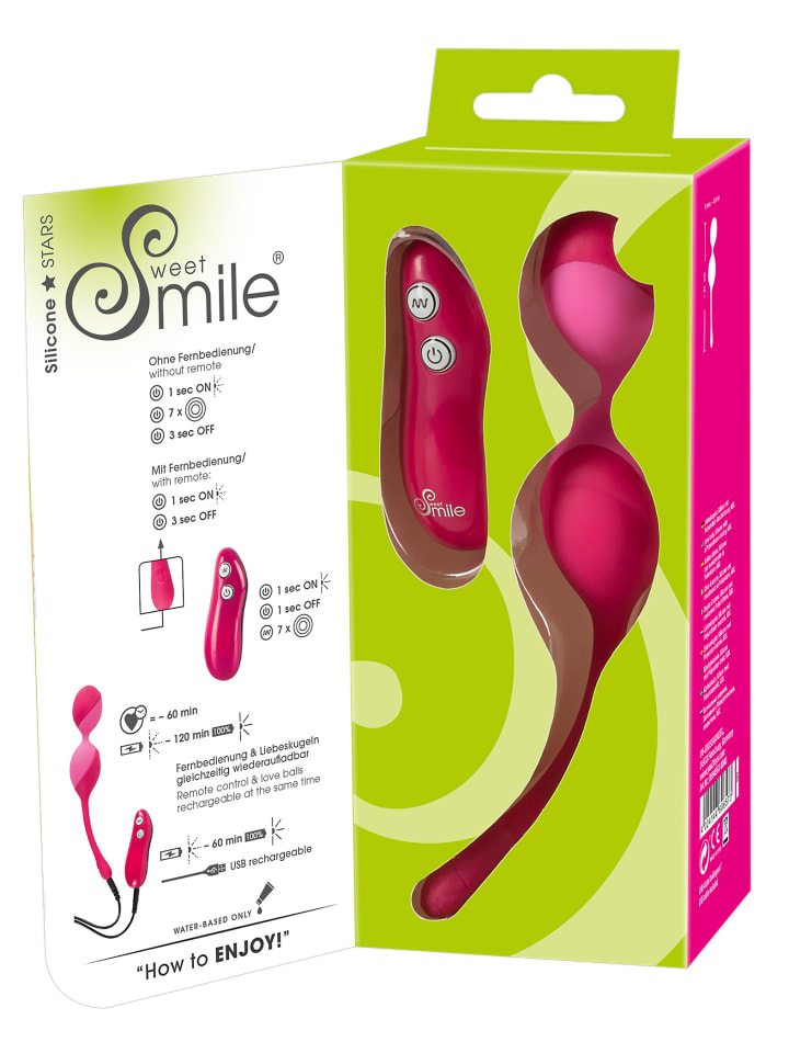 Sweet Smile Liebeskugeln Loveballs remote controlled in rot günstig kaufen onesize