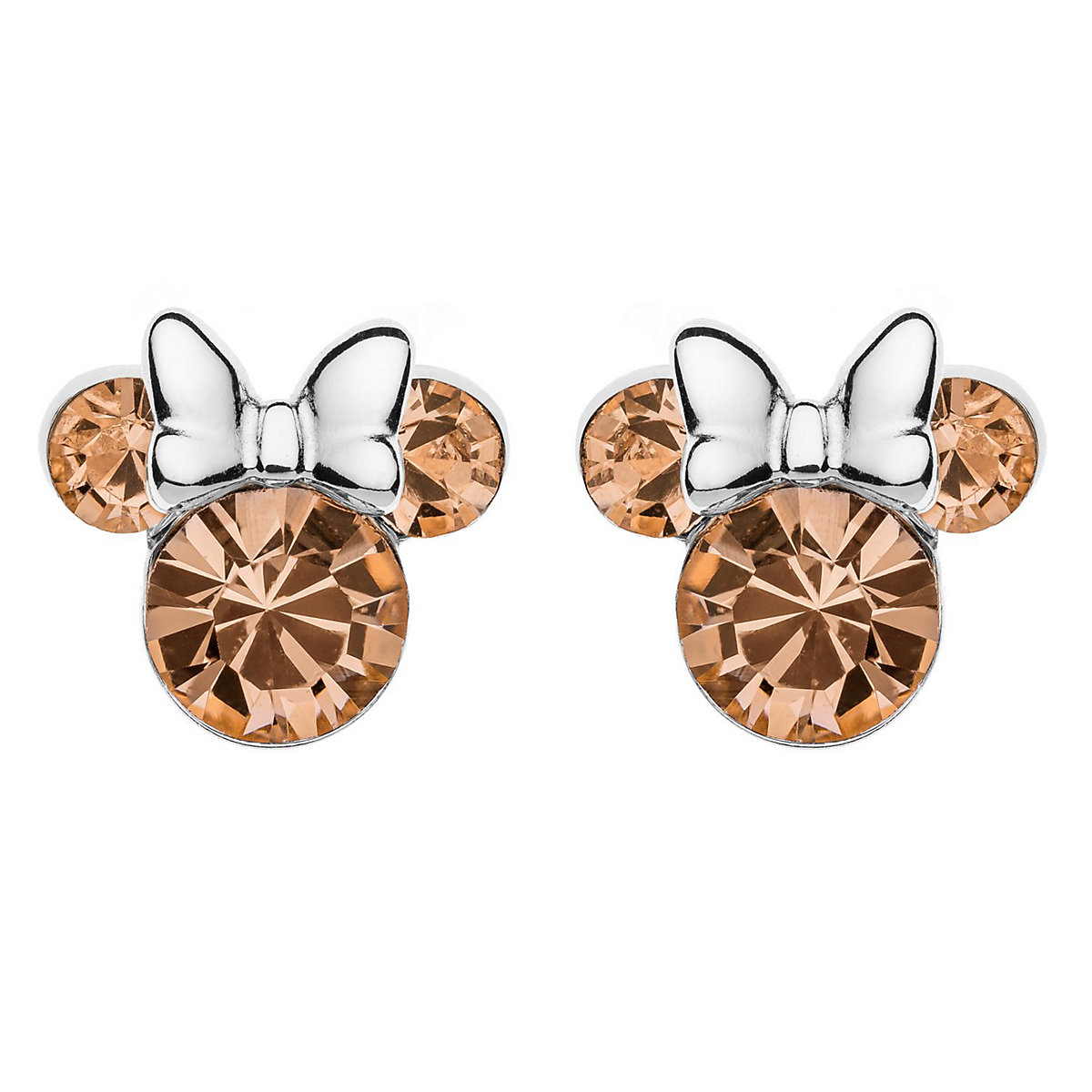 Kinder-Ohrringe Geburtsstein Juni Apricot 925 Silber Ohrstecker