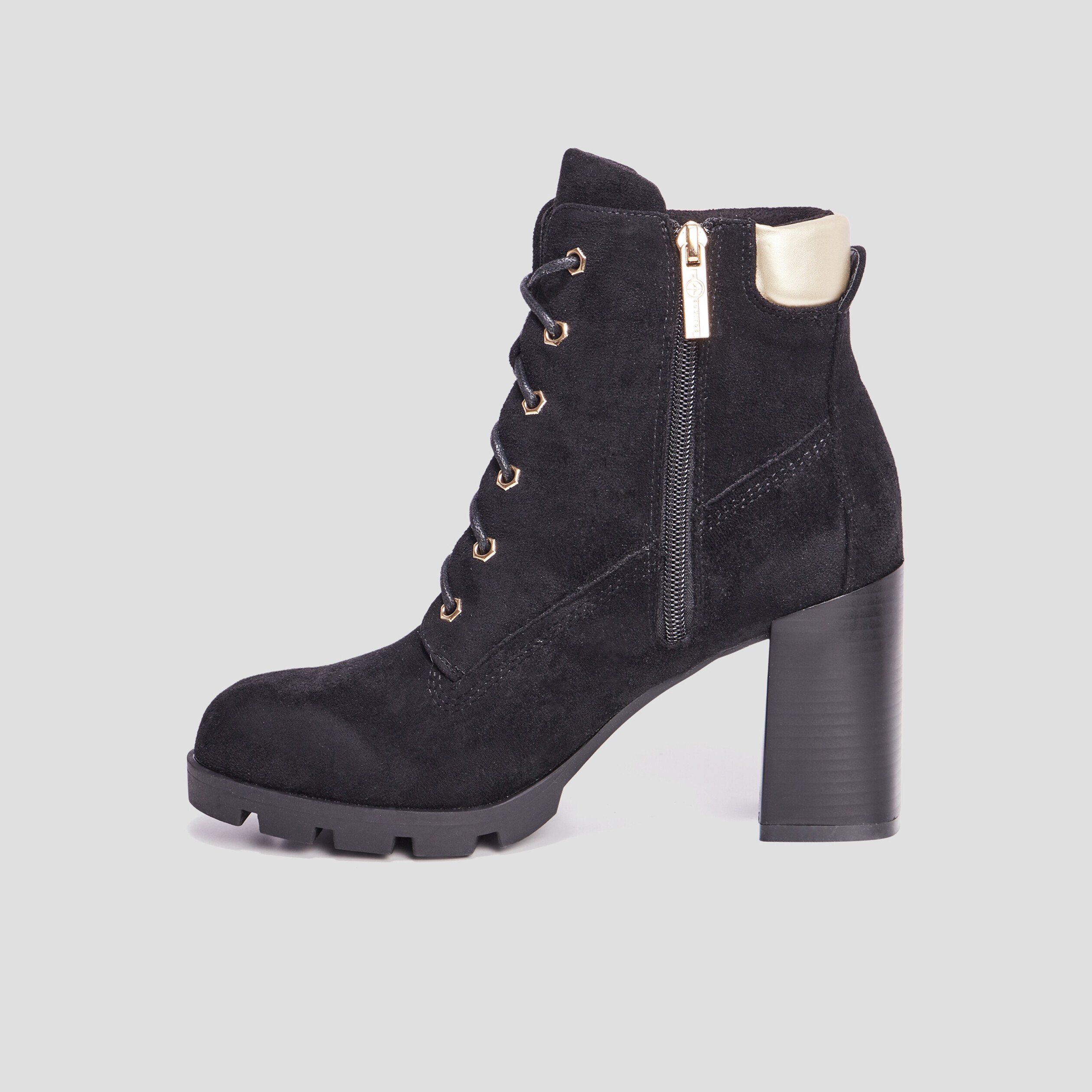 Bottines à talons à lacets noir femme | La Halle