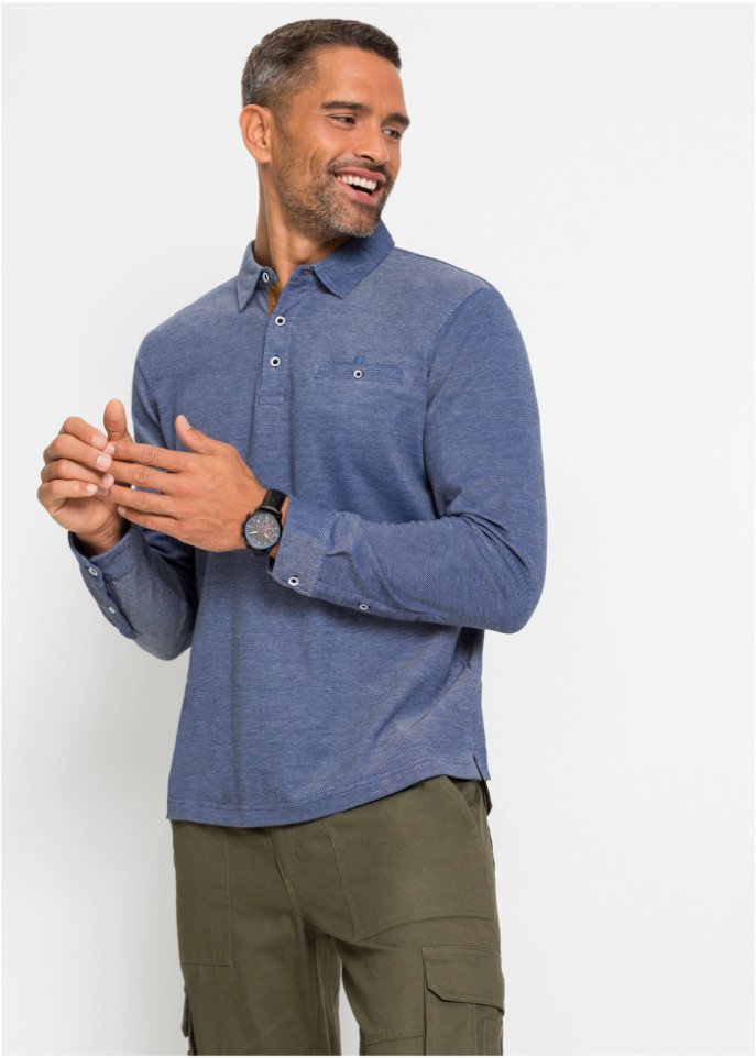 Poloshirt, Langarm