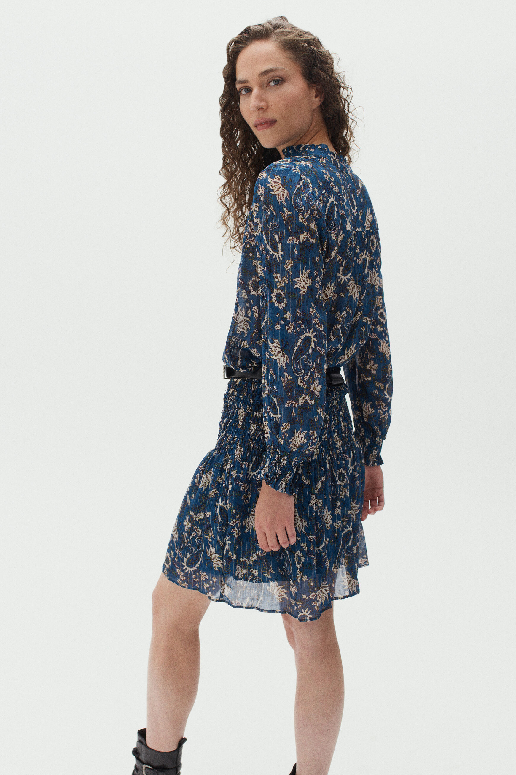 jupe jessie bleu petrole femme