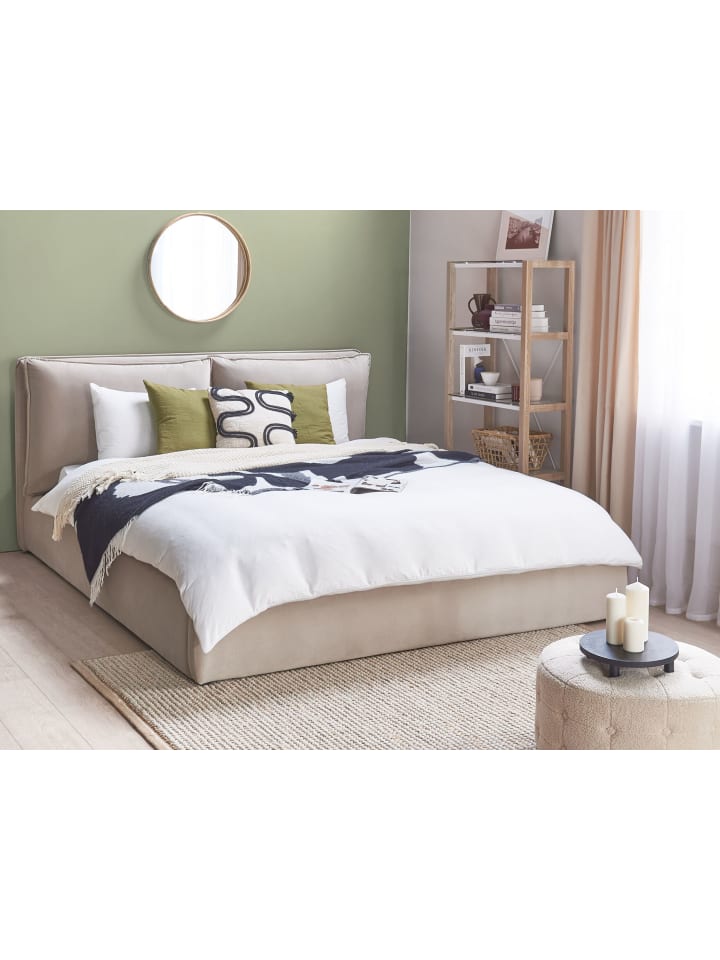 Beliani Doppelbett BAJONNA in Beige - (W) 204 x (H) 102 x (L) 235 cm günstig kaufen onesize