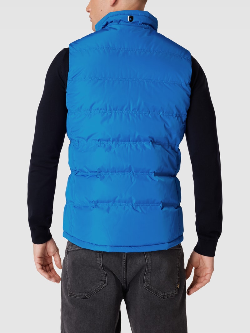 Steppweste mit Label-Applikation Modell 'SNOWDOME VEST' in royalblau
