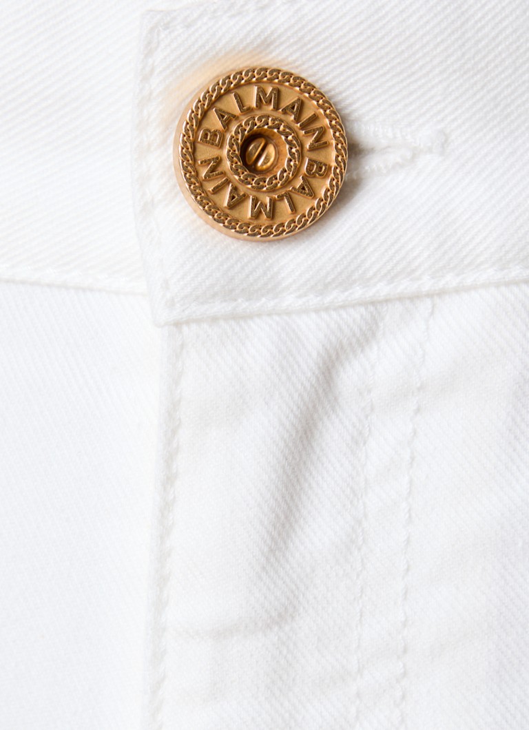 Jeans Balmain a vita alta e vestibilità slim con lavaggio colorato
