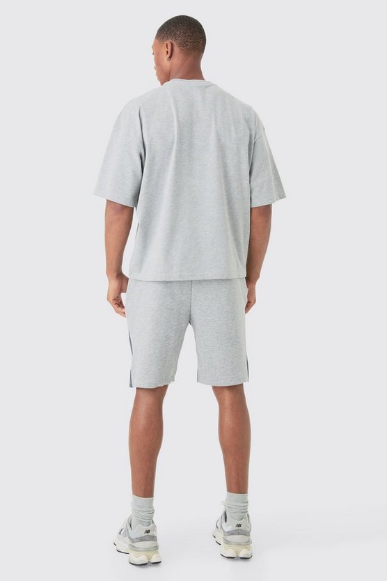 Denim T-Shirt und Shorts mit Homme Print