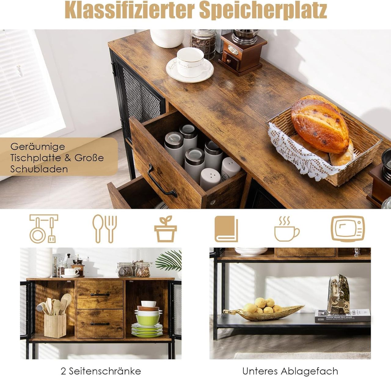 Costway Sideboard industriell