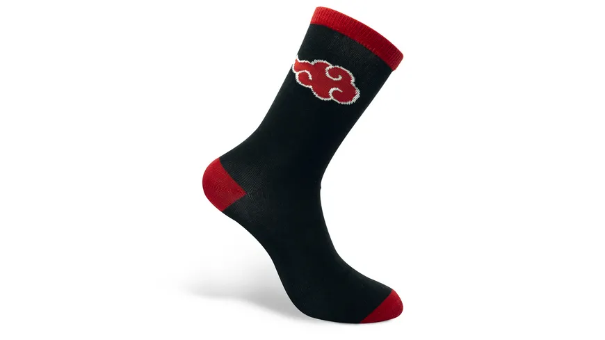 NARUTO SHIPPUDEN Socken Schwarz & Rot Akatsuki