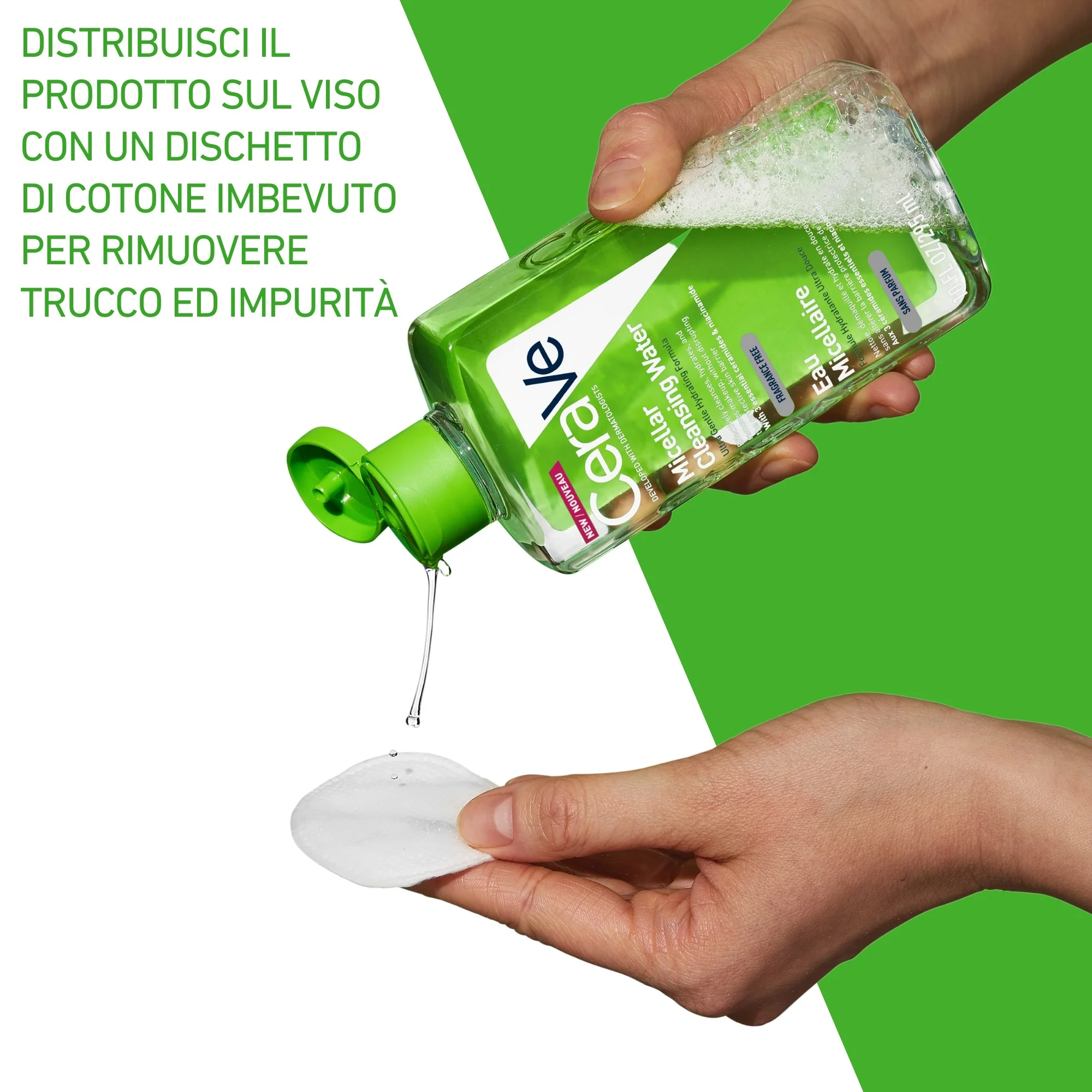 Detergenti Acqua Micellare con 3 ceramidi essenziali - Acqua detergente viso