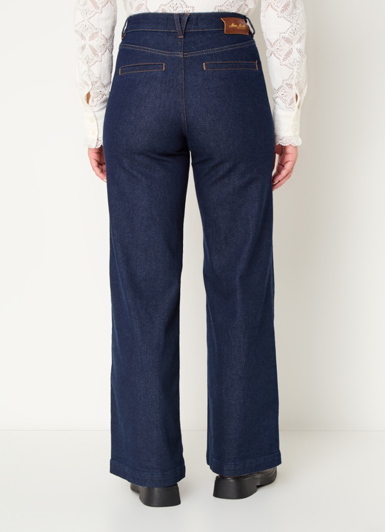Jeans Jean Mos Mosh MMColette Axelia a vita alta e gamba larga, lavaggio scuro