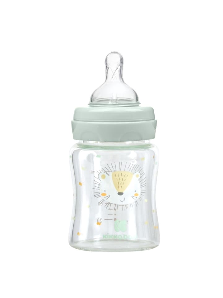 Kikkaboo Baby Glasflasche 120 ml in grün günstig kaufen onesize