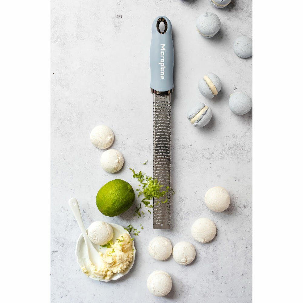 Microplane Küchenreibe Premium Classic Sky Blue, Edelstahl, Kunststoff, photogeätzte Klinge