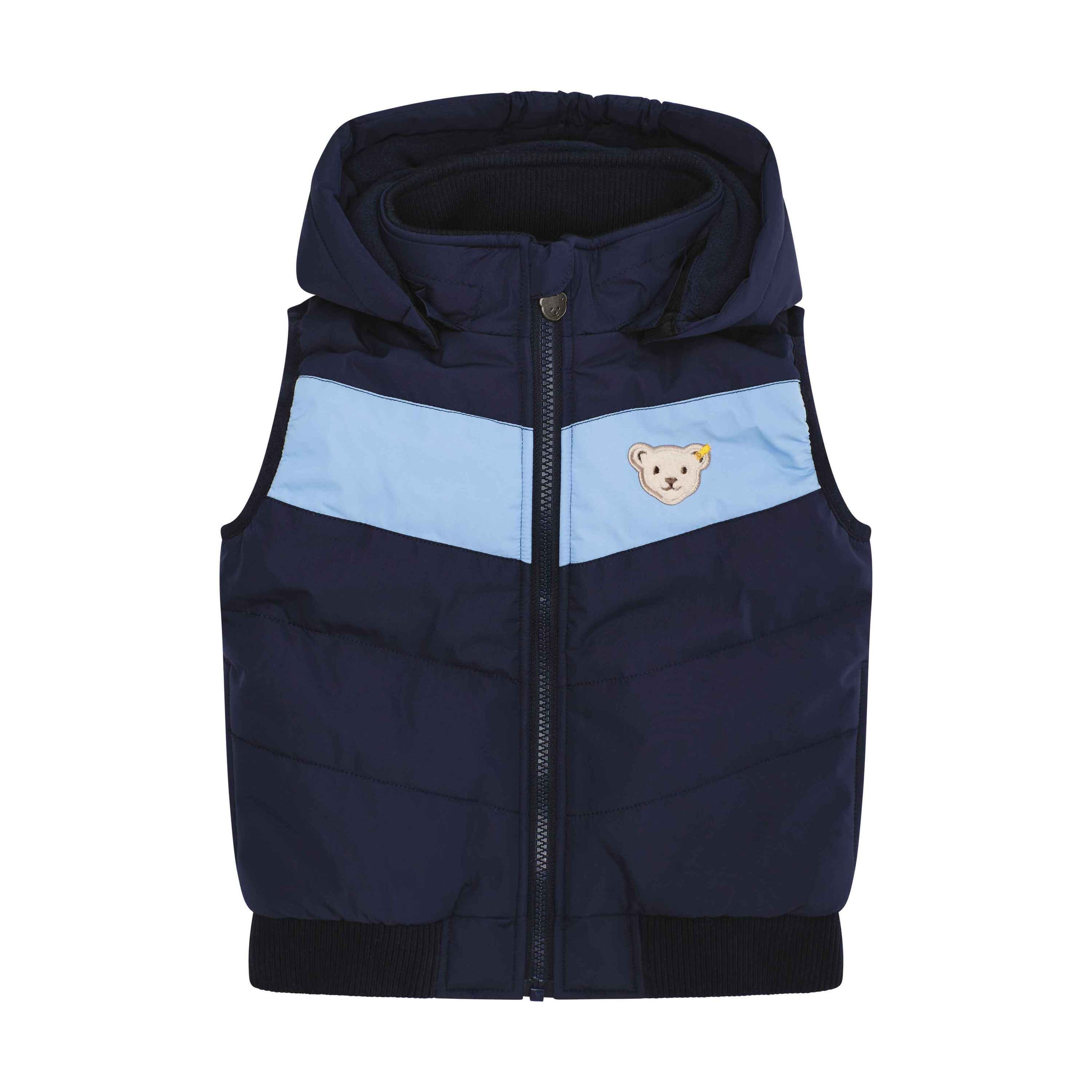 Steiff Funktionsweste Weste Steiff Classic Baby mit abnehmbarer Kapuze
