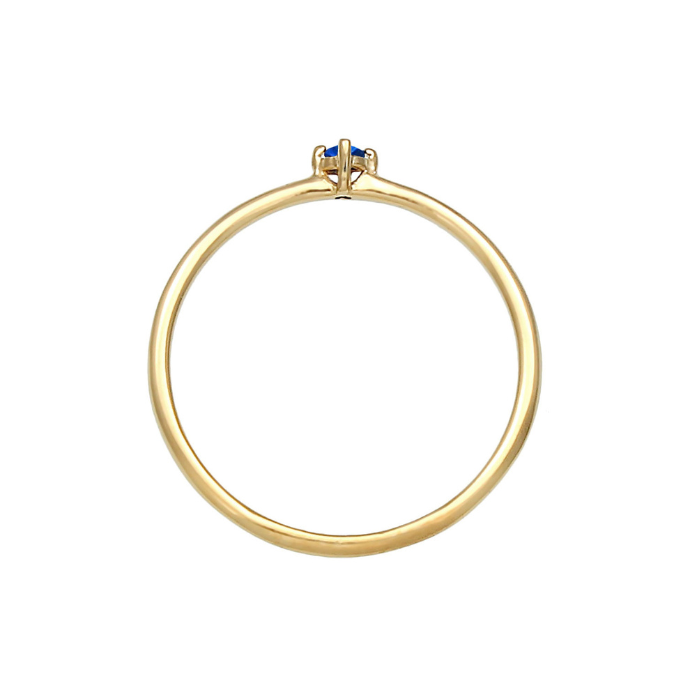 Elli Elli Bague Solitaire pour femme avec saphir synthétique en argent sterling 925 pl Bague