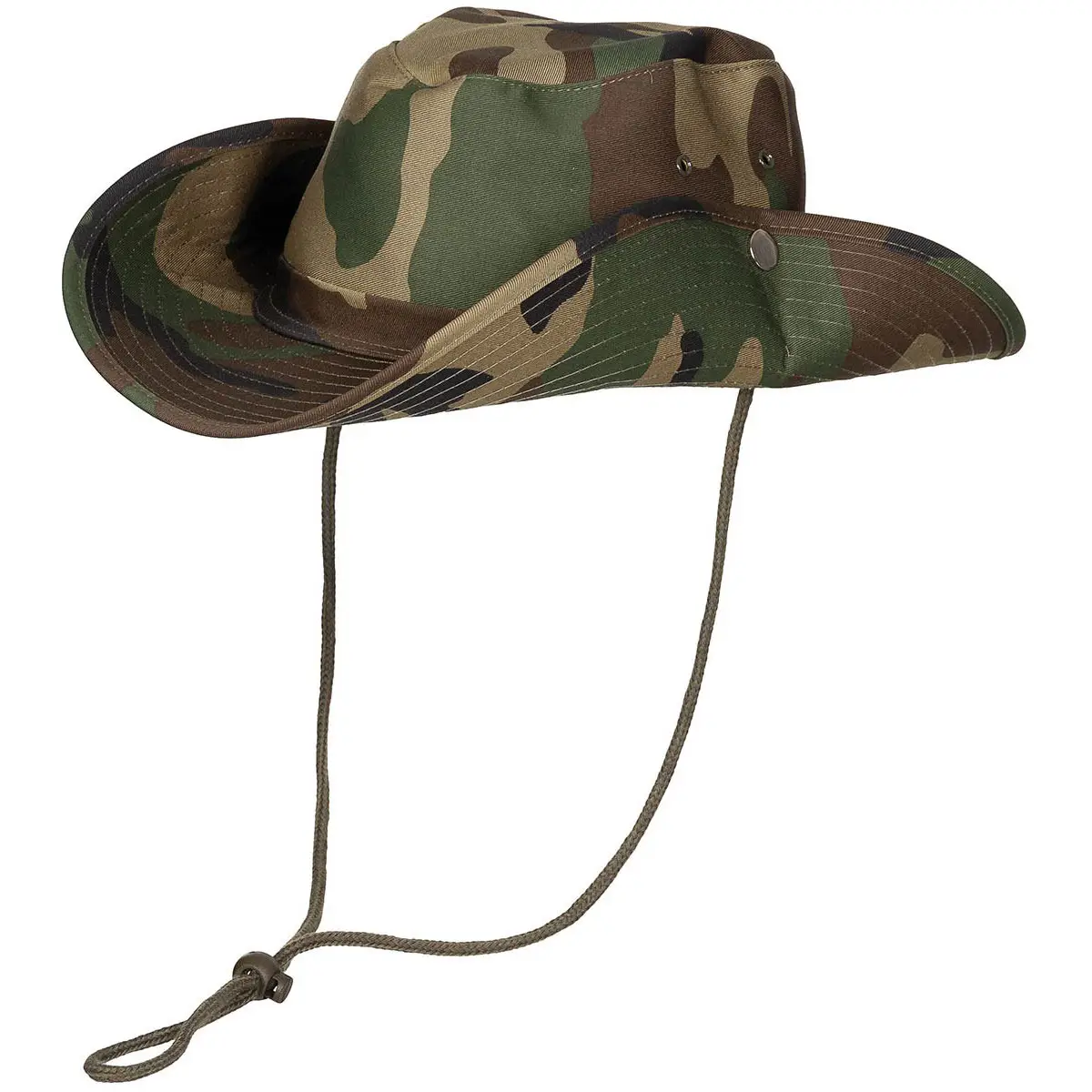 US Buschhut mit Kinnband woodland