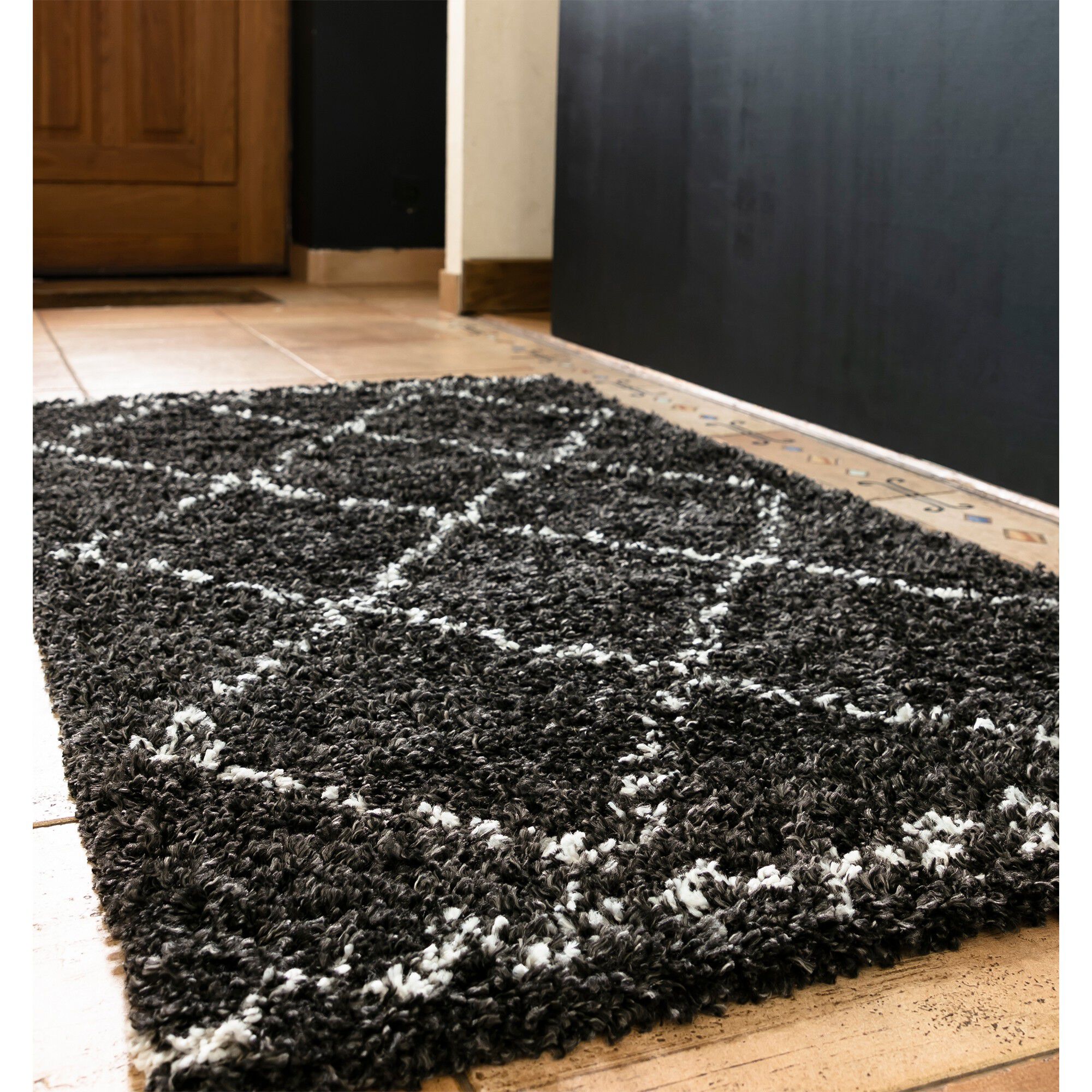 Tapis rectangulaire Saoura noir