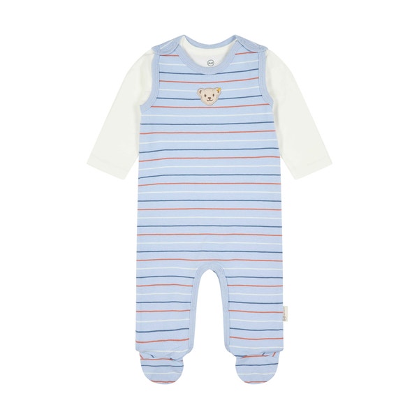Set Strampler + T-Shirt langarm, hellblau für Jungs