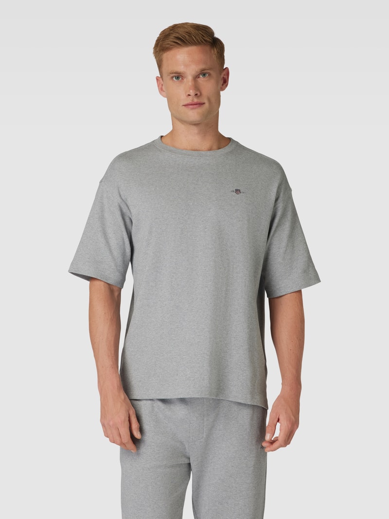 Trainingsanzug mit Label-Stitching in mittelgrau meliert