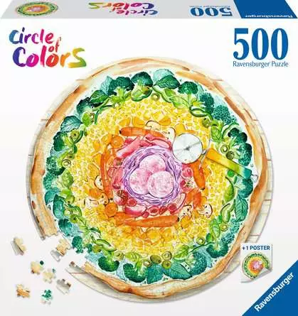 Puzzle 500 Teile - Circle of Colors Pizza