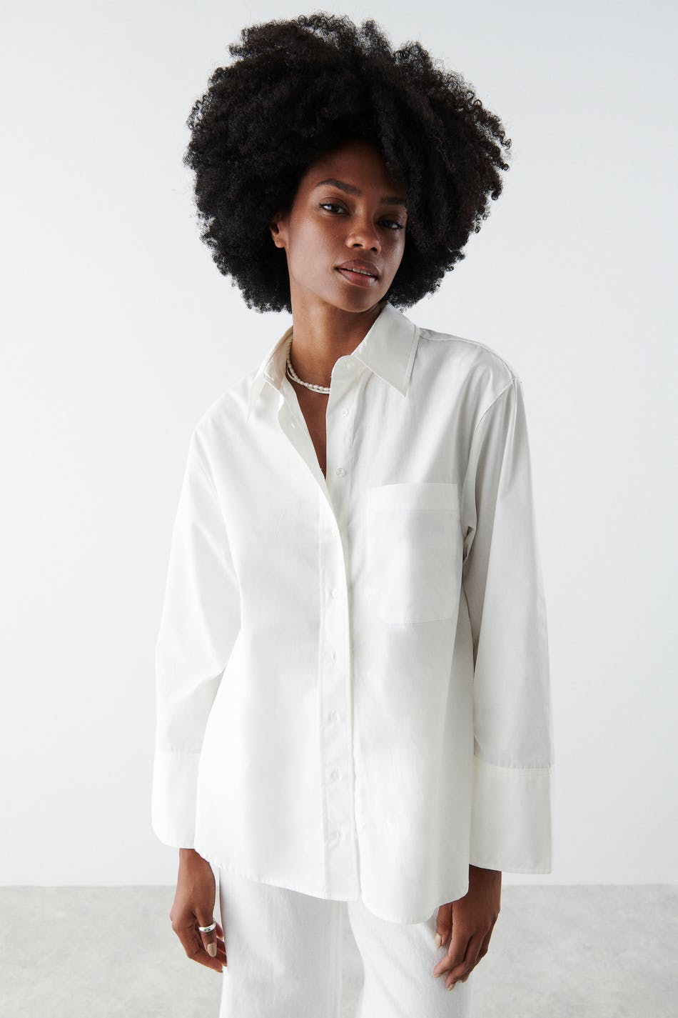 Gizem oversized poplin shirt