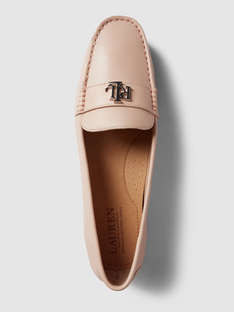 Penny-Loafer mit Label-Applikation Modell 'BARNSBURY' in hellrosa