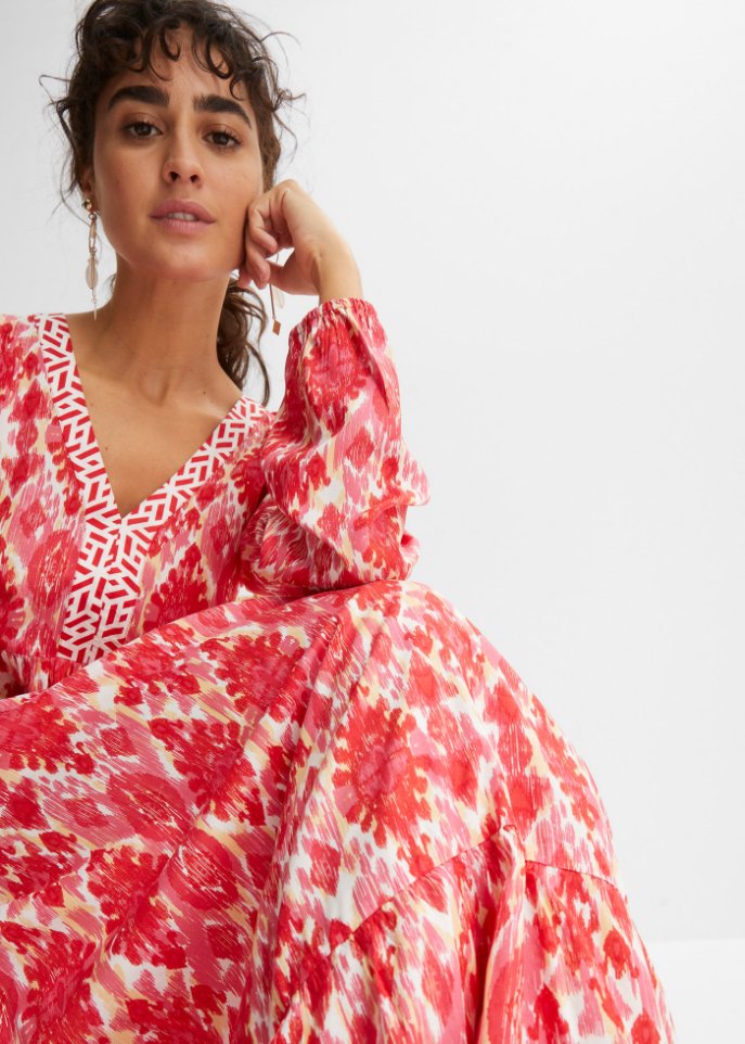 bedrucktes Tunika-Kleid aus nachhaltiger Viskose