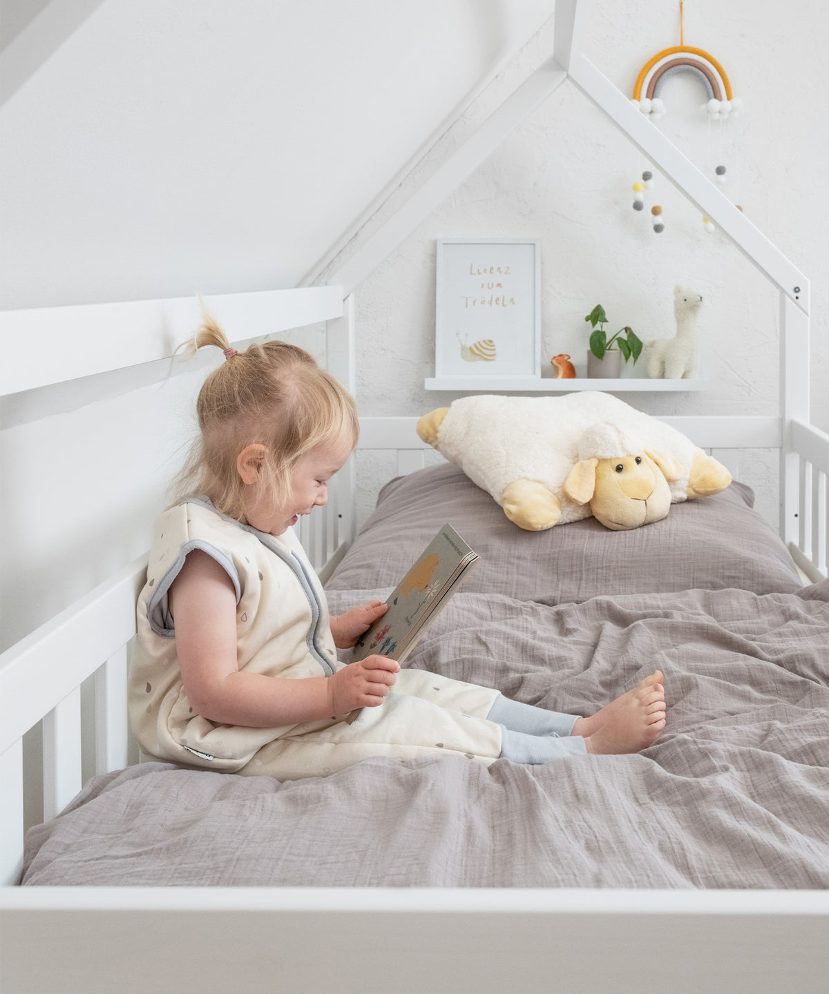 Hausbett Kiefer Weiß