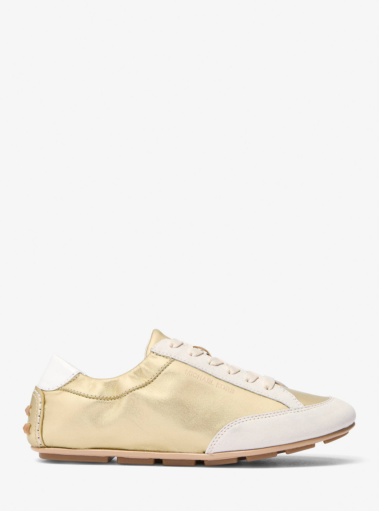 Susie Metallic Skinn- og Semsket Skinnsko - BLEKEGYLL