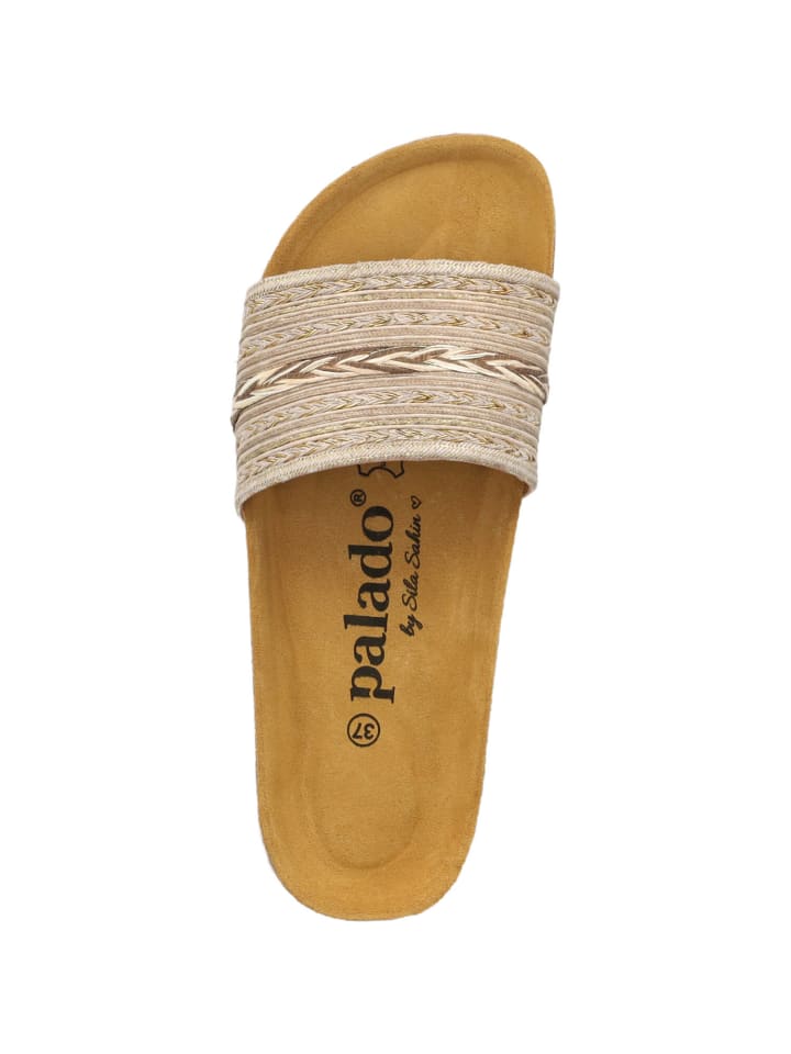 palado Pantoletten in taupe/oro (7cm) günstig kaufen