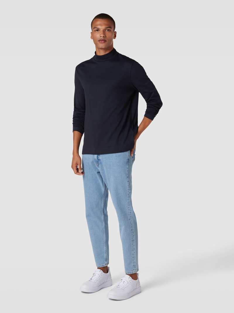 Pullover mit Turtleneck in marineblau