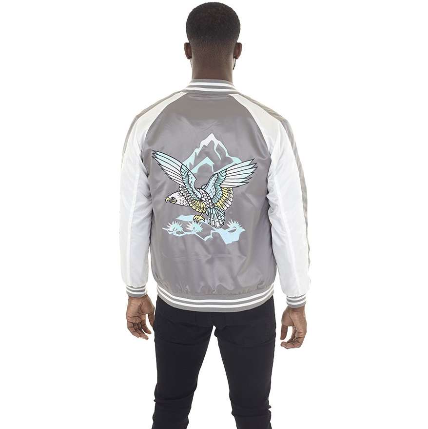 BRAVE SOUL Silas Herren Satin Bomberjacke MJK-SILAS