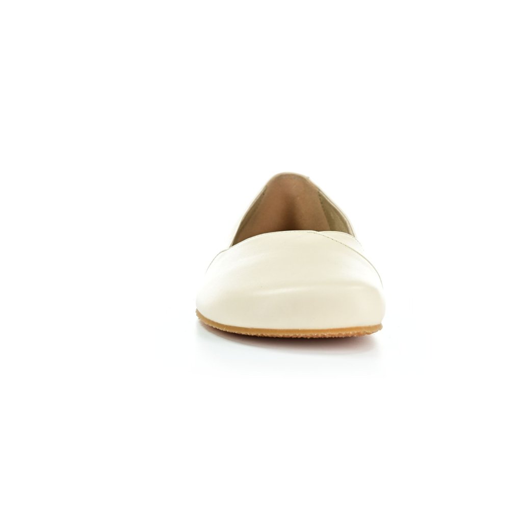 Shapen Peony Beige Wide Barfuß-Ballerinas